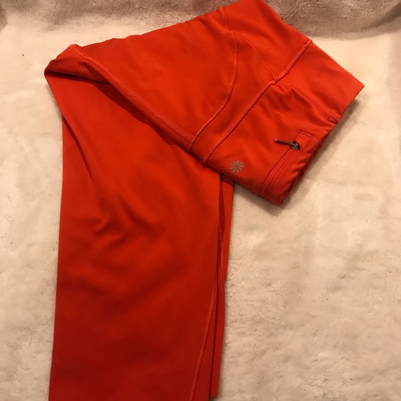 Athleta orange cropped leggings - Picture 2 of 7